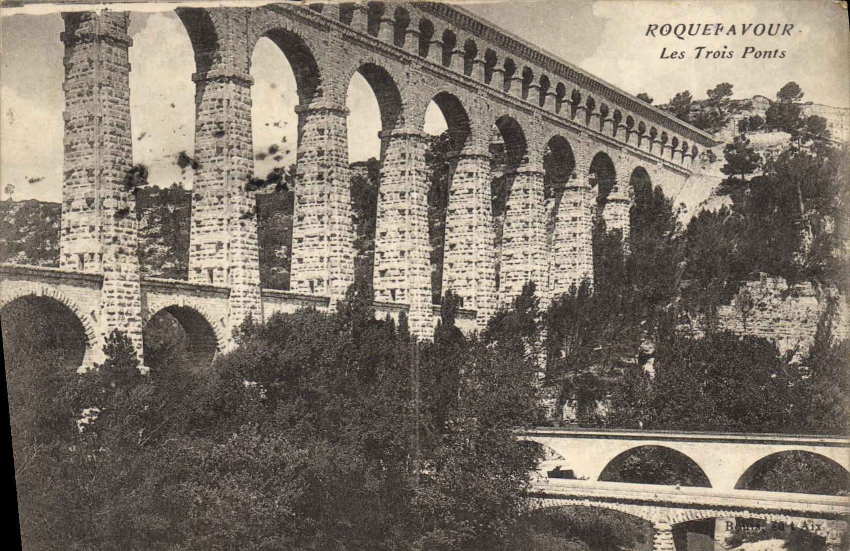 CPA Roquefavour Les Trois Ponts 