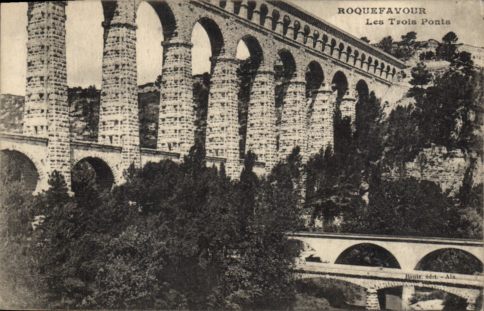 CPA Roquefavour Les Trois Ponts 