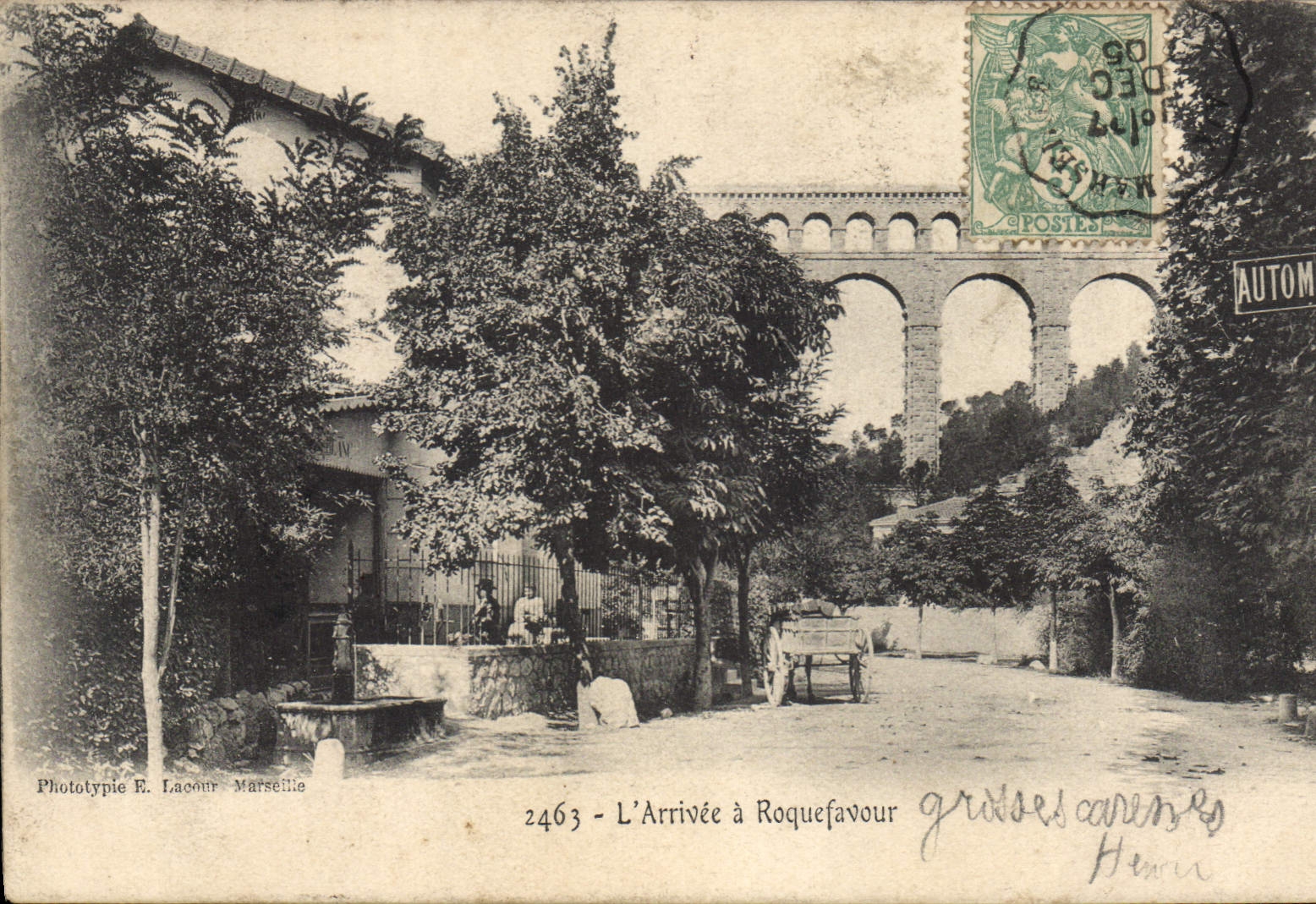 CPA L'Arrivee a Roquefavour 