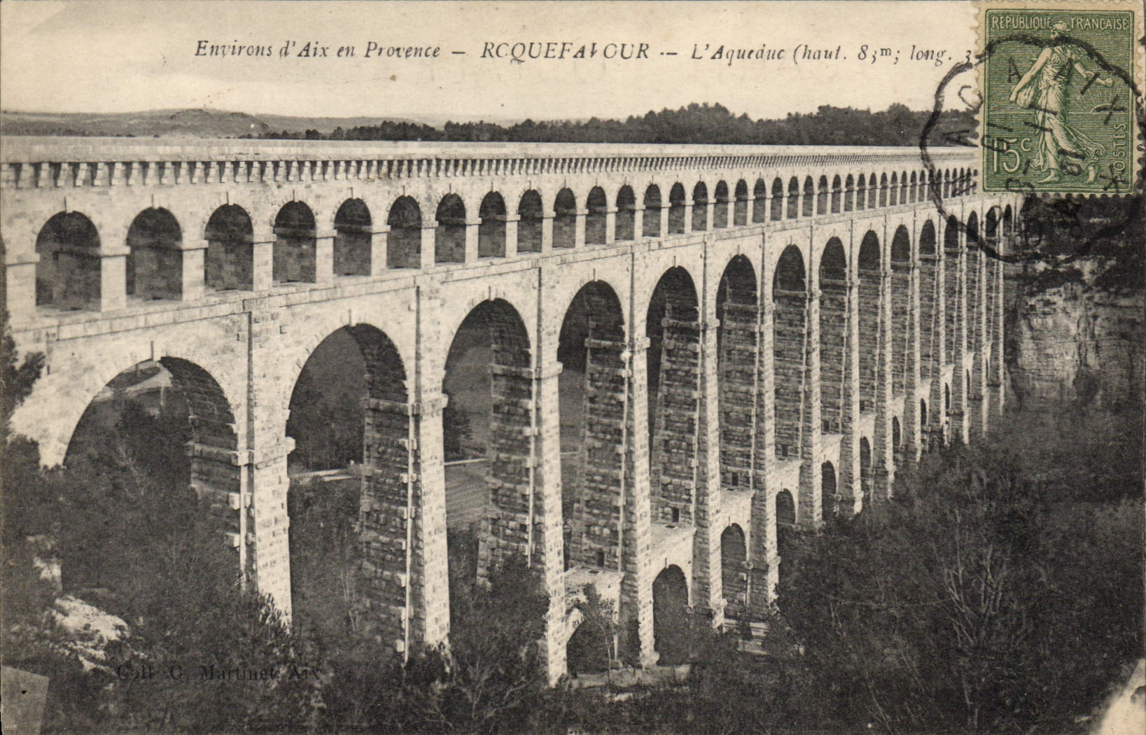 CPA Environs d'Aix en Provence Roquefavour L'Aqueduc