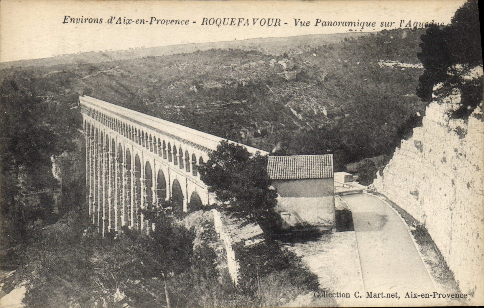 CPA Environs d'Aix en Provence Roquefavour Vue Panoramique sur l'Aqueduc