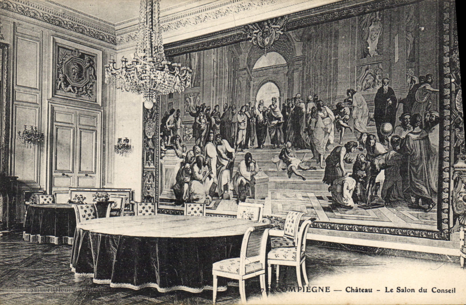 CPA Compiegne Chateau Le Salon du Conseil 