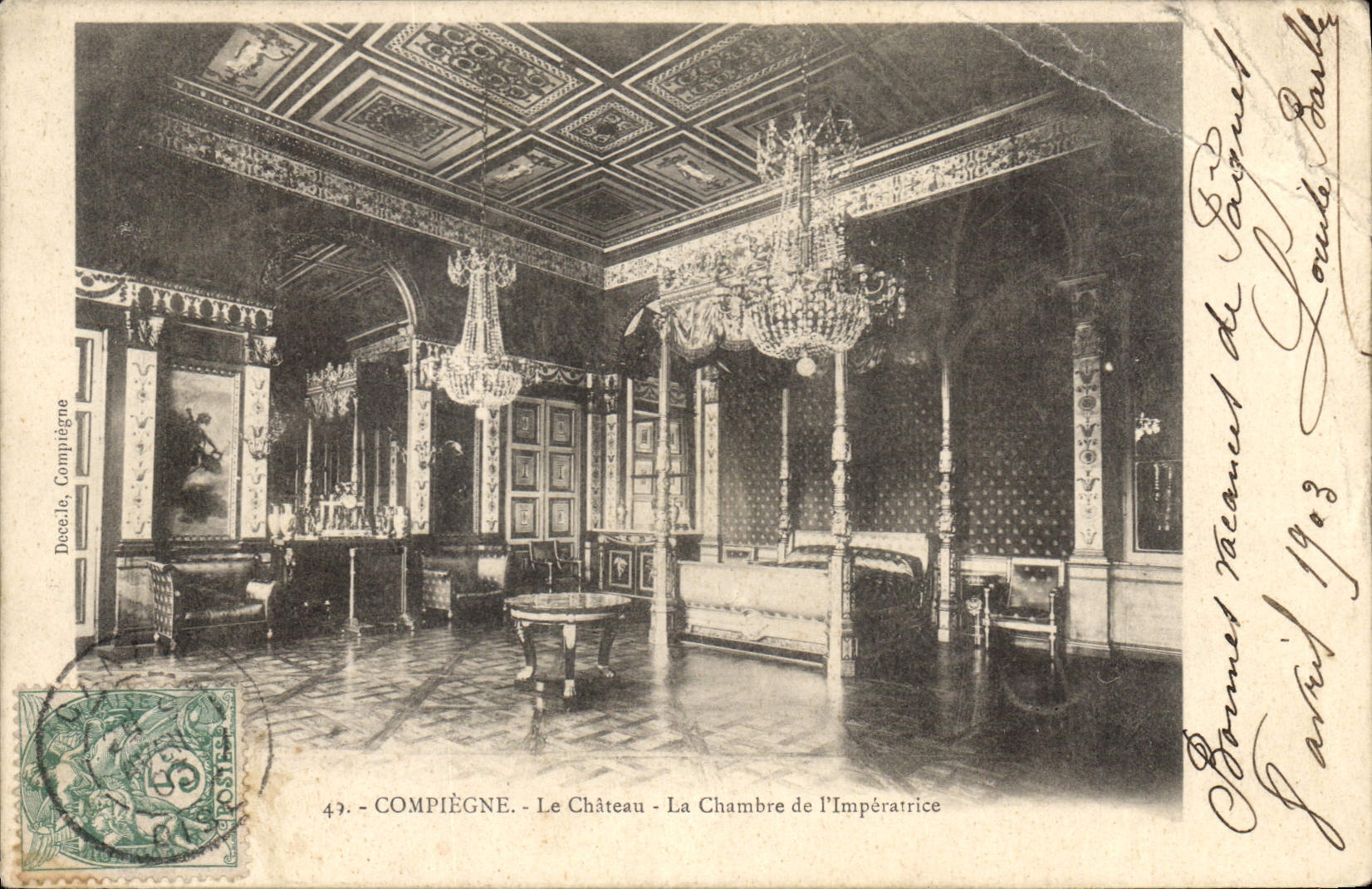 CPA Compiegne Le Chateau La Chambre de l'Imperatrice 
