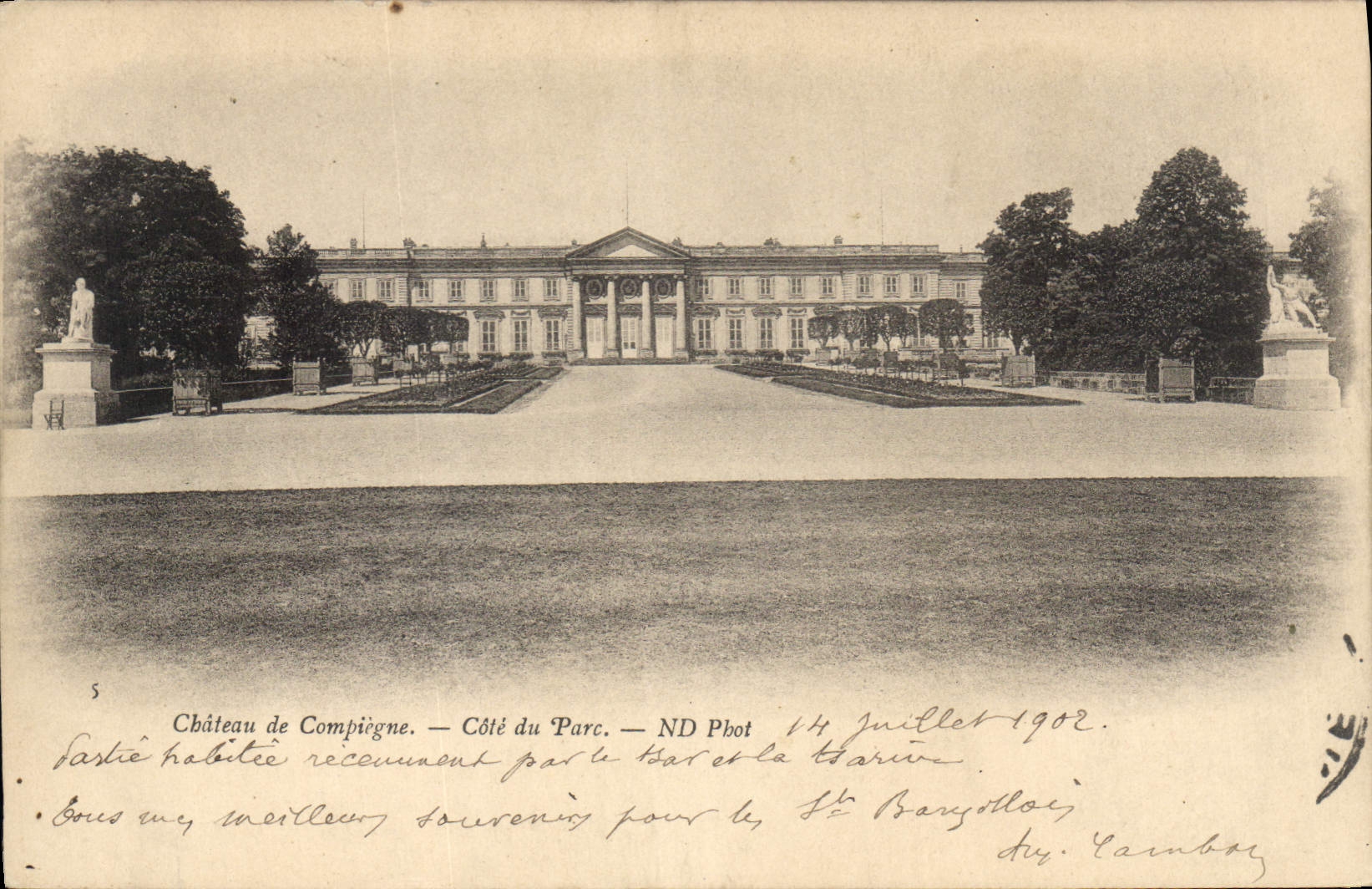 CPA Chateau de Compiegne Cote du Parc 