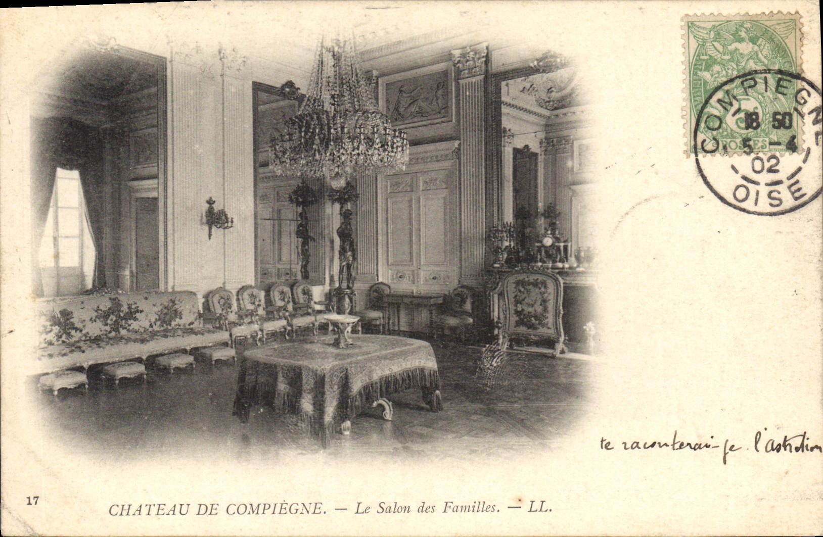 CPA Chateau de Compiegne Le Salon des Familles