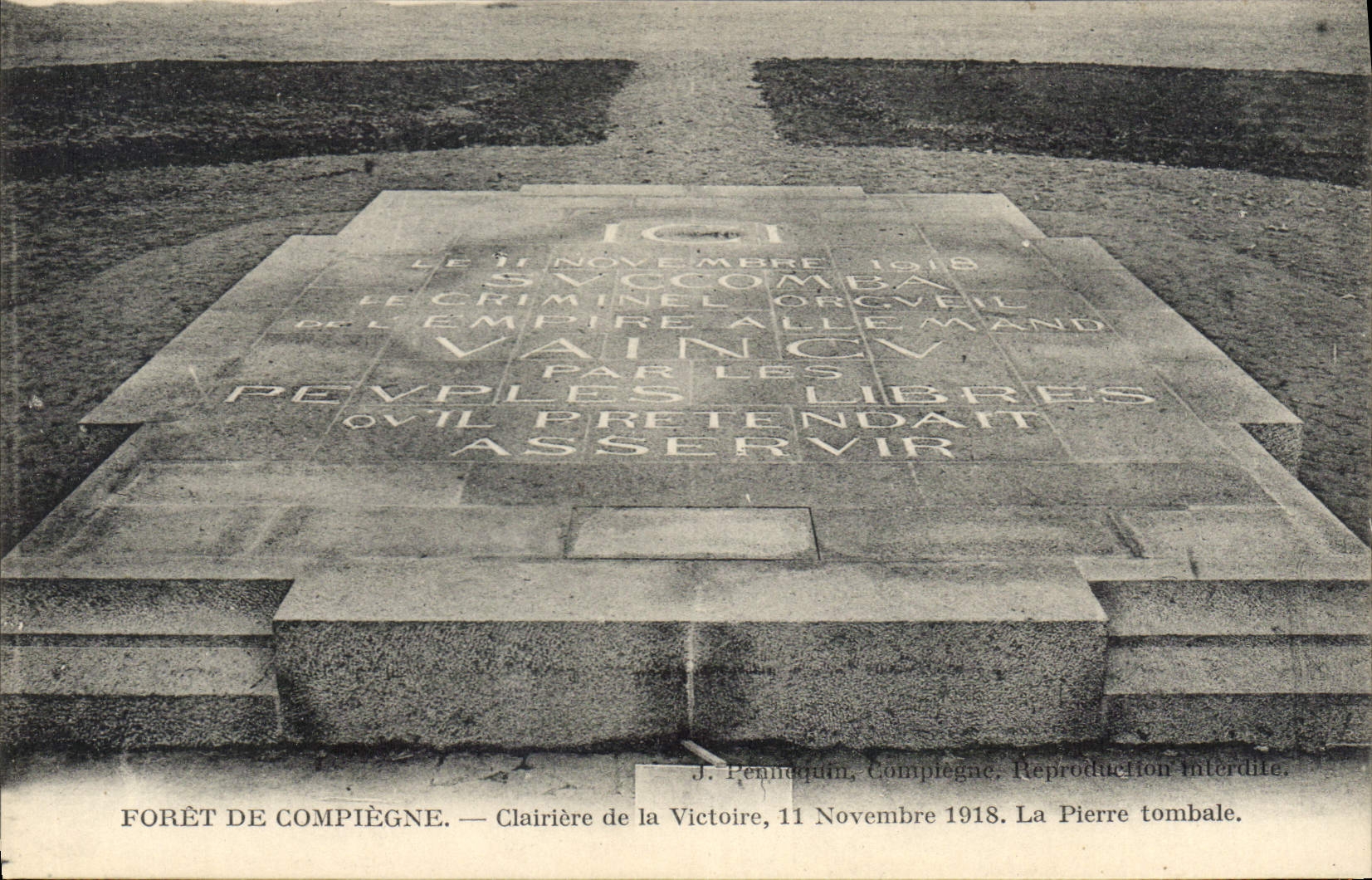 CPA Foret de Compiegne Clairiere de la Victoire 