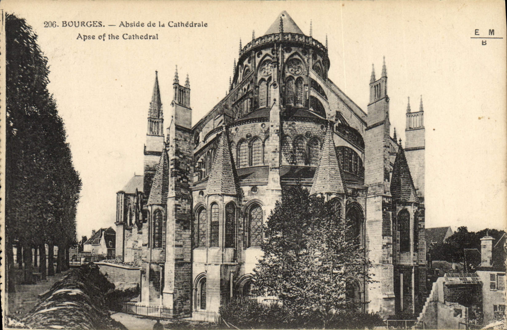 CPA Bourges Abside de la Cathedrale 
