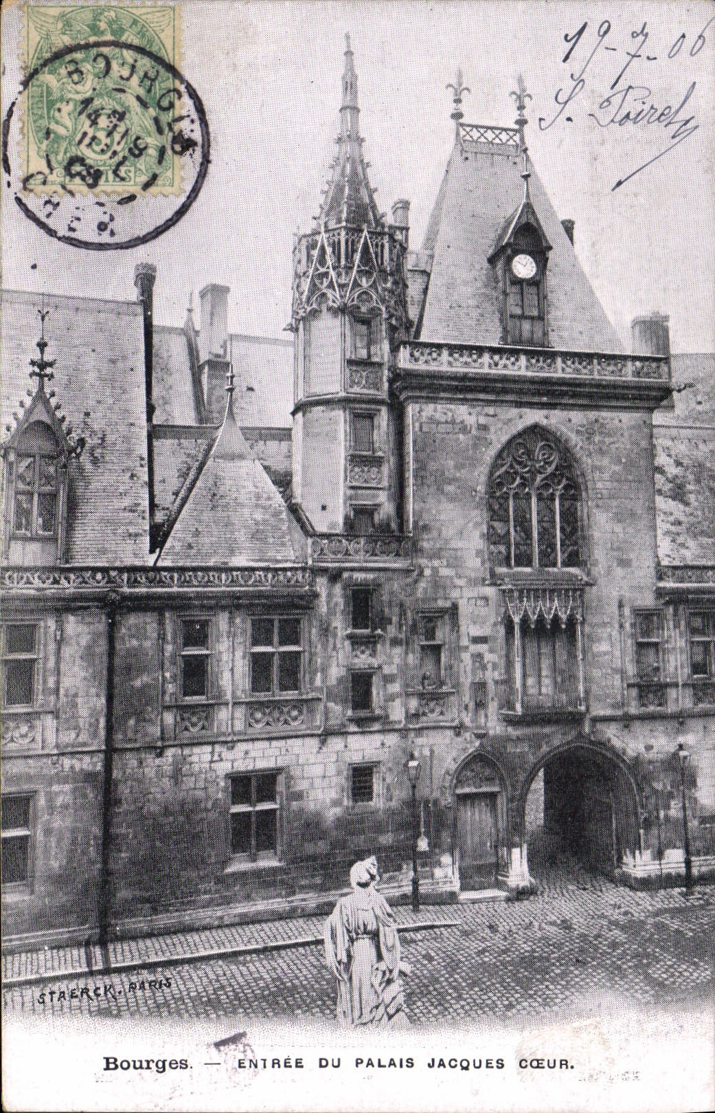 CPA Bourges Entree du Palais Jacques Coeur 