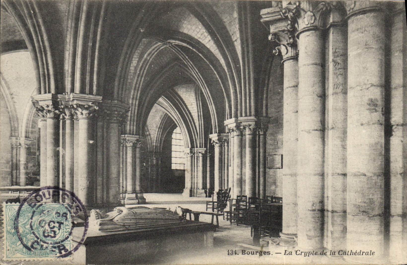 CPA Bourges La Crypte de la Cathedrale 
