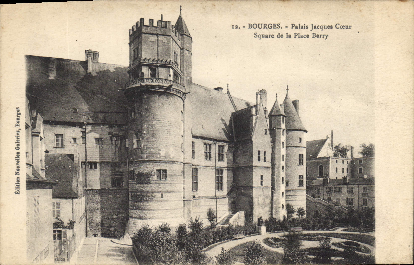 CPA Bourges Palais Jacques Coeur Square de la Place Berry 