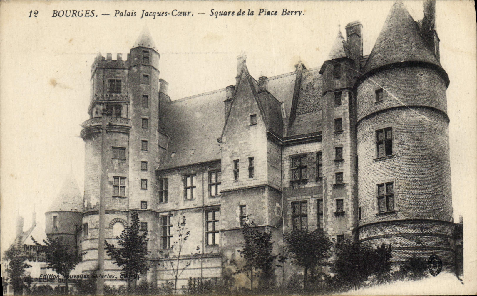 CPA Bourges Palais Jacques Coeur Square de la Place Berry 