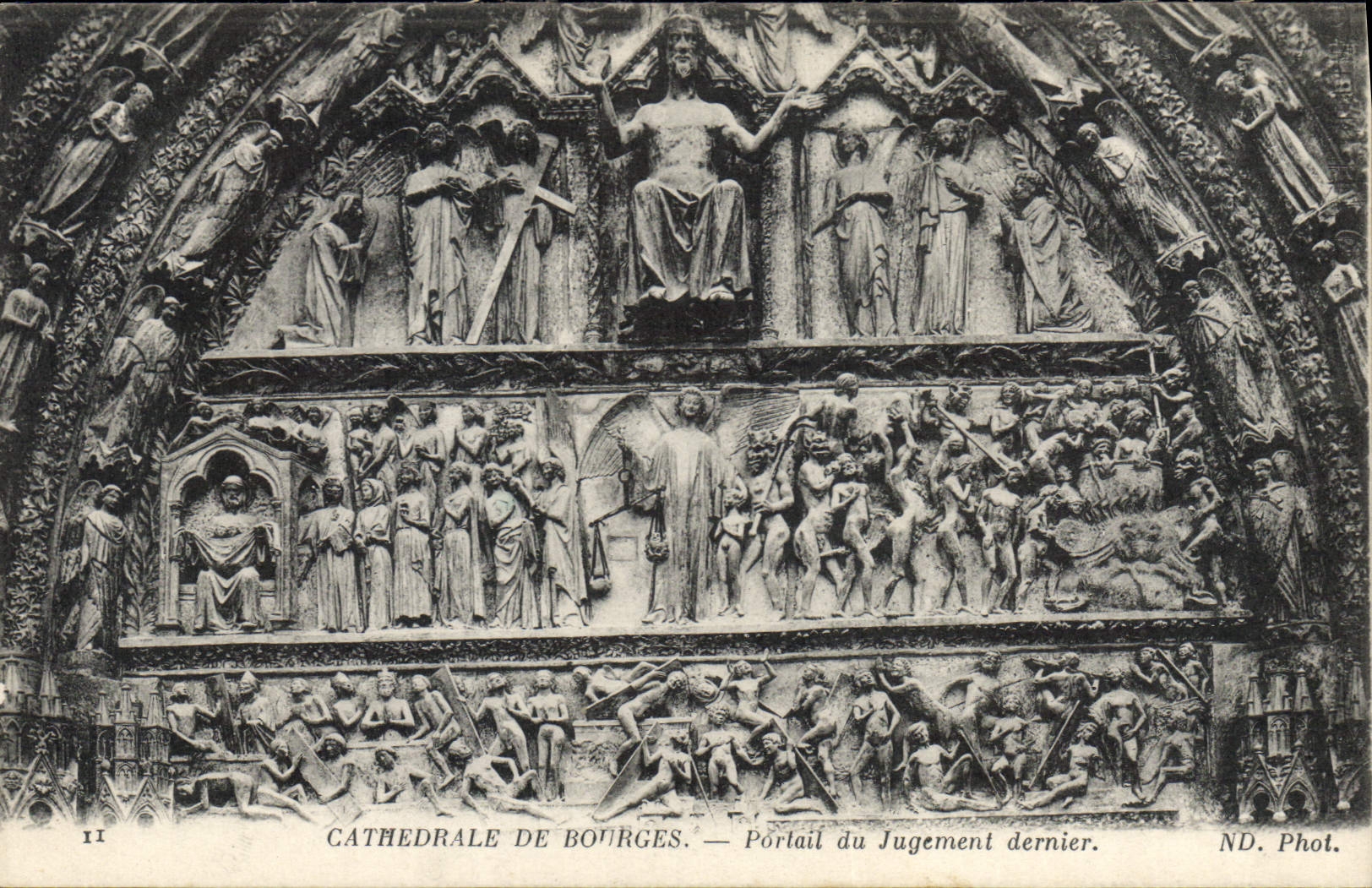 CPA Cathedrale de Bourges Portail du Jugement dernier 