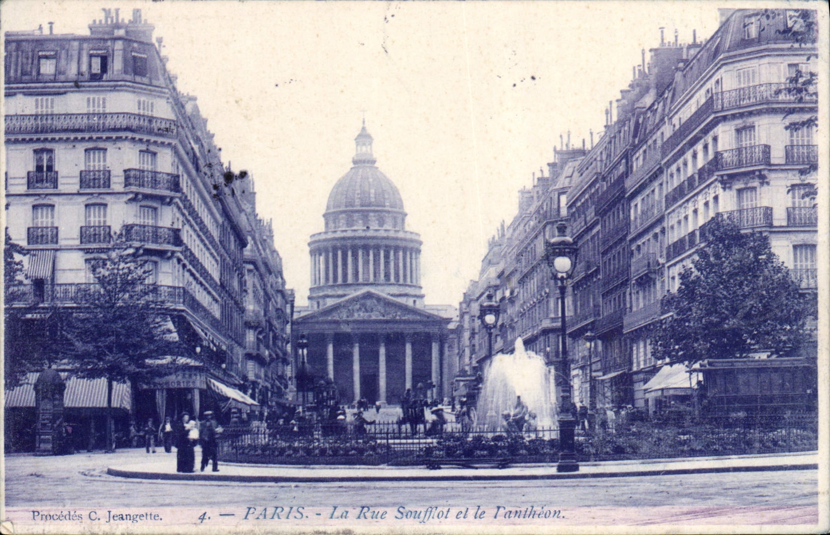 CPA Paris La Rue Soufflot et le Pantheon 