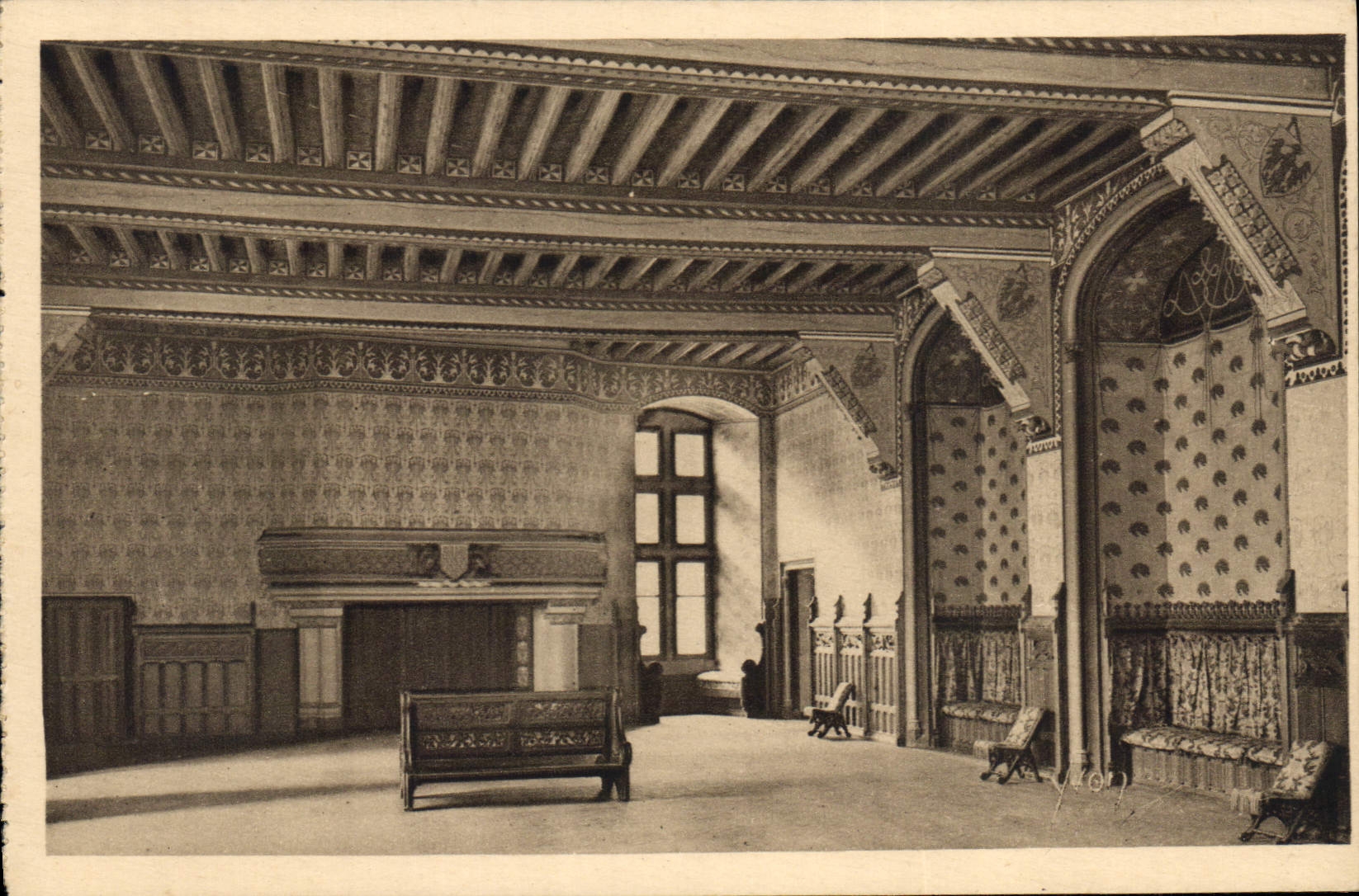 CPA Chateau de Pierrefonds Oise La Salle de Reception 