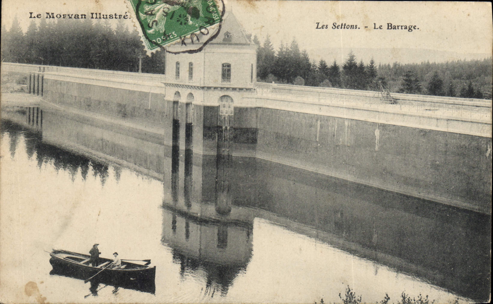 CPA Le Morvan Illustre les Settons le Barrage 