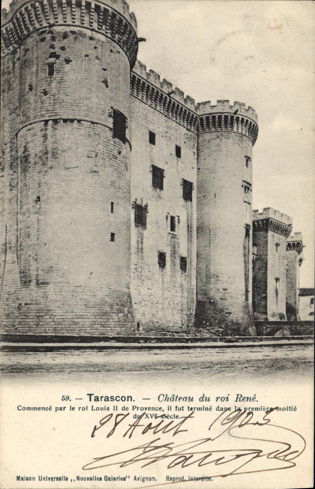 CPA Tarascon Chateau du roi Rene Commence par le roi Louis II de Provence il fut termine dans la pre