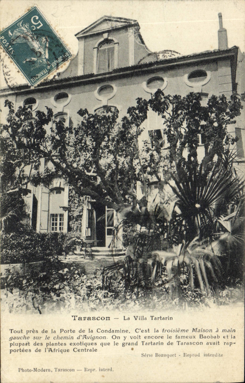 CPA Tarascon la Villa Tartarin tout pres de la Porte de la Condamine c'est la troisiene maison a mai