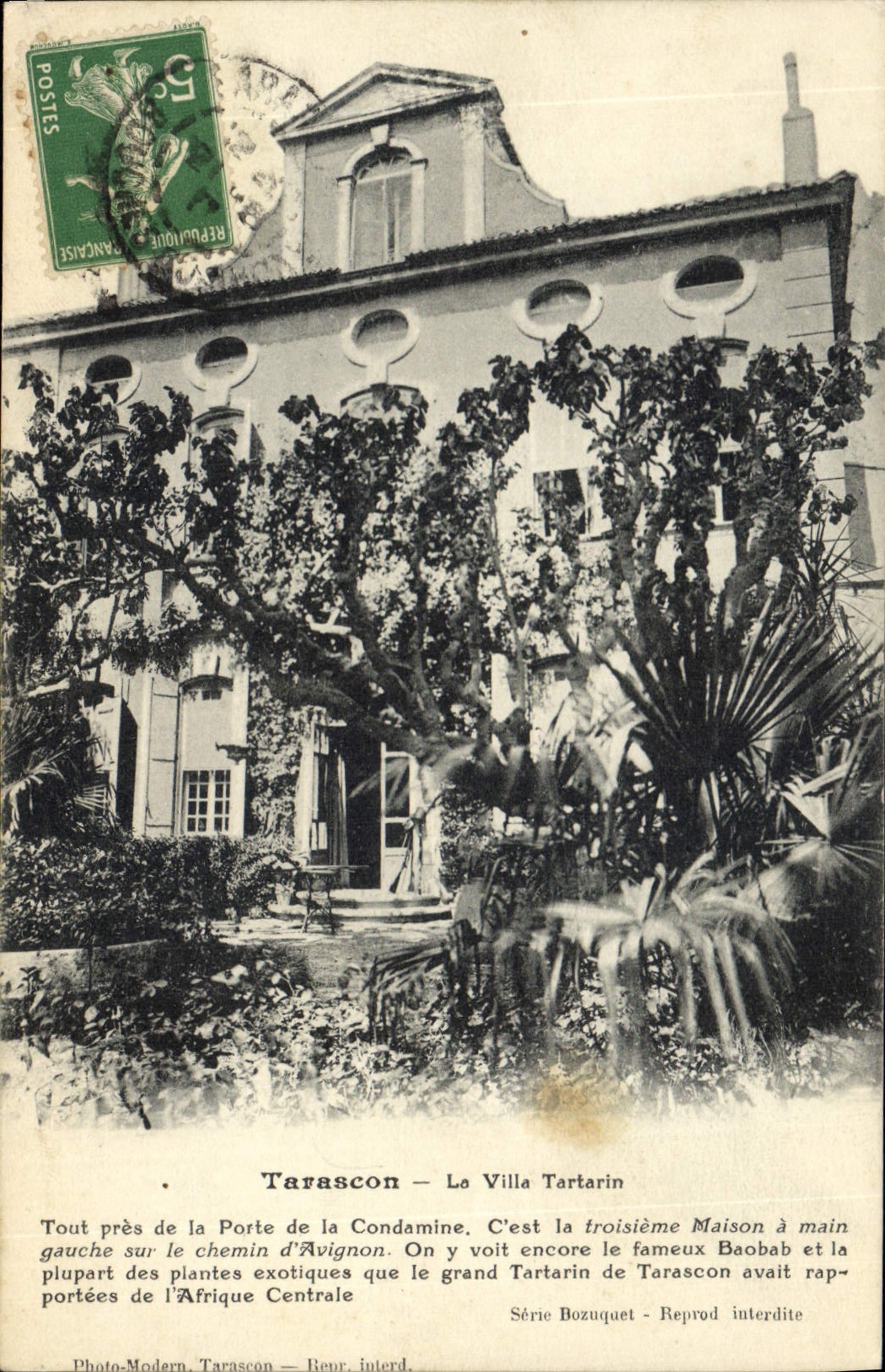 CPA Tarascon la Villa Tartarin tout pres de la Porte de la Condamine c'est la troisiene maison a mai