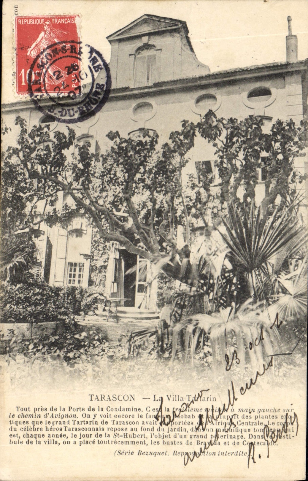 CPA Tarascon la Villa Tartarin tout pres de la Porte de la Condamine c'est la troisiene maison a mai
