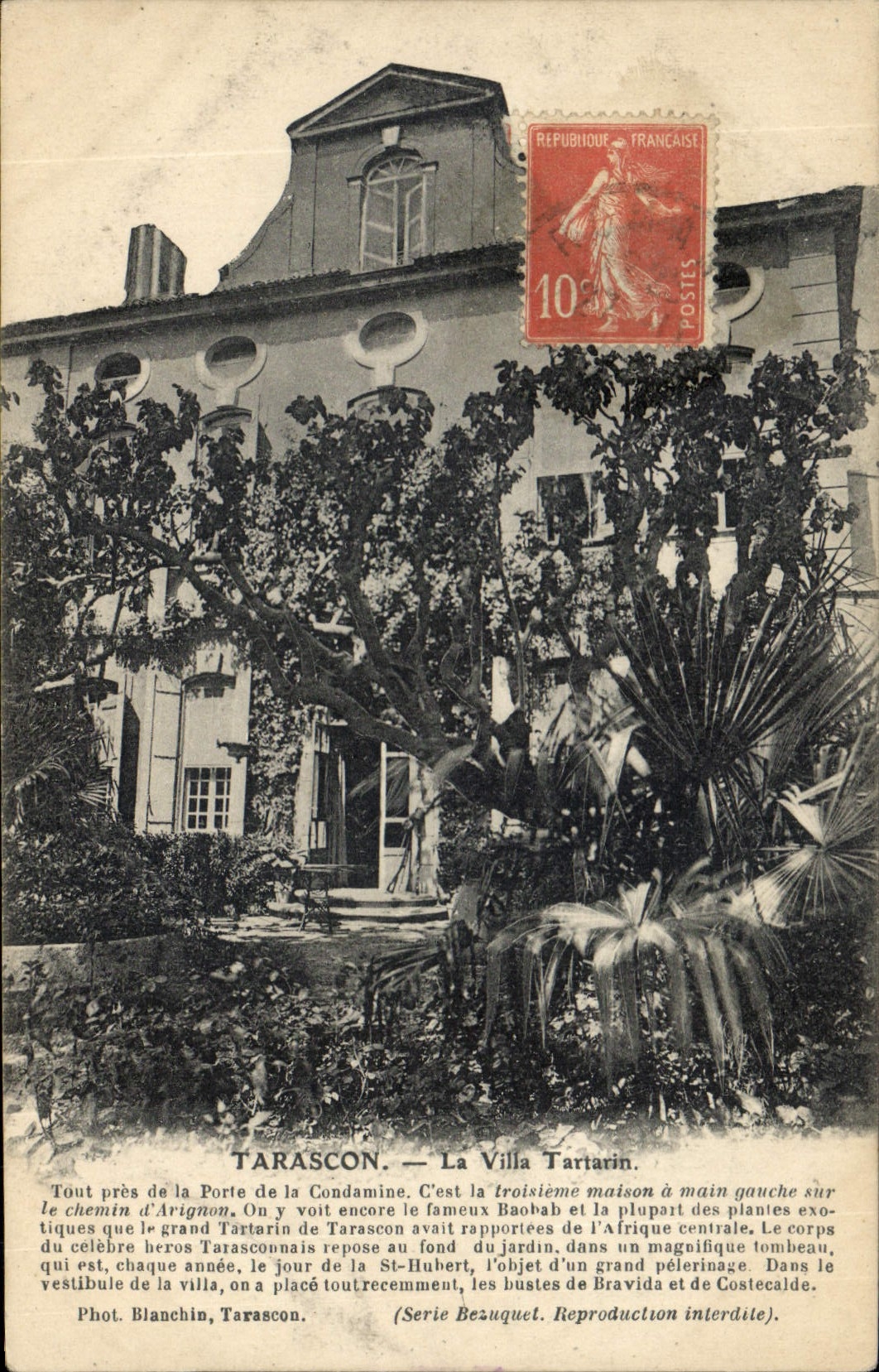 CPA Tarascon la Villa Tartarin tout pres de la Porte de la Condamine c'est la troisiene maison a mai