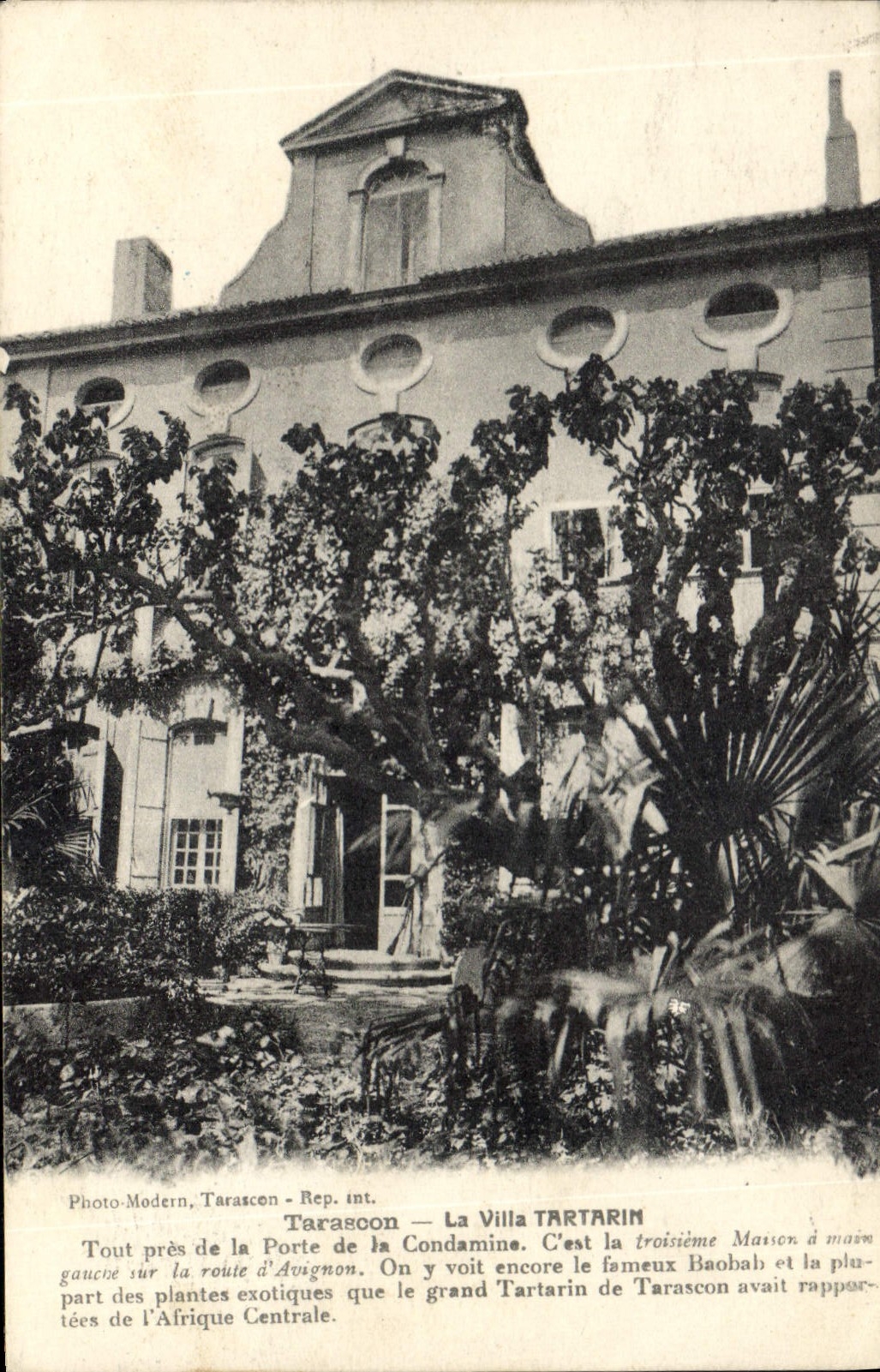 CPA Tarascon la Villa Tartarin tout pres de la Porte de la Condamine c'est la troisiene maison a mai