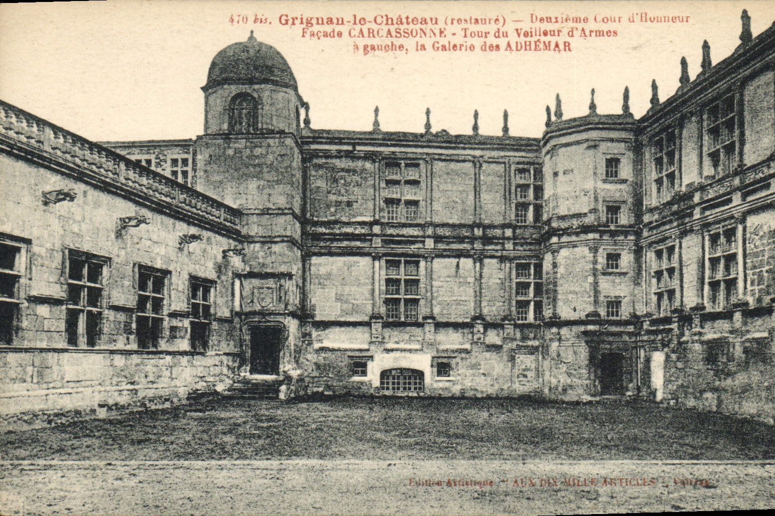 CPA Grignan le Chateau restaure deuxieme cour d'honneur facade carcassonne Tour du Veilleur d'Armes 