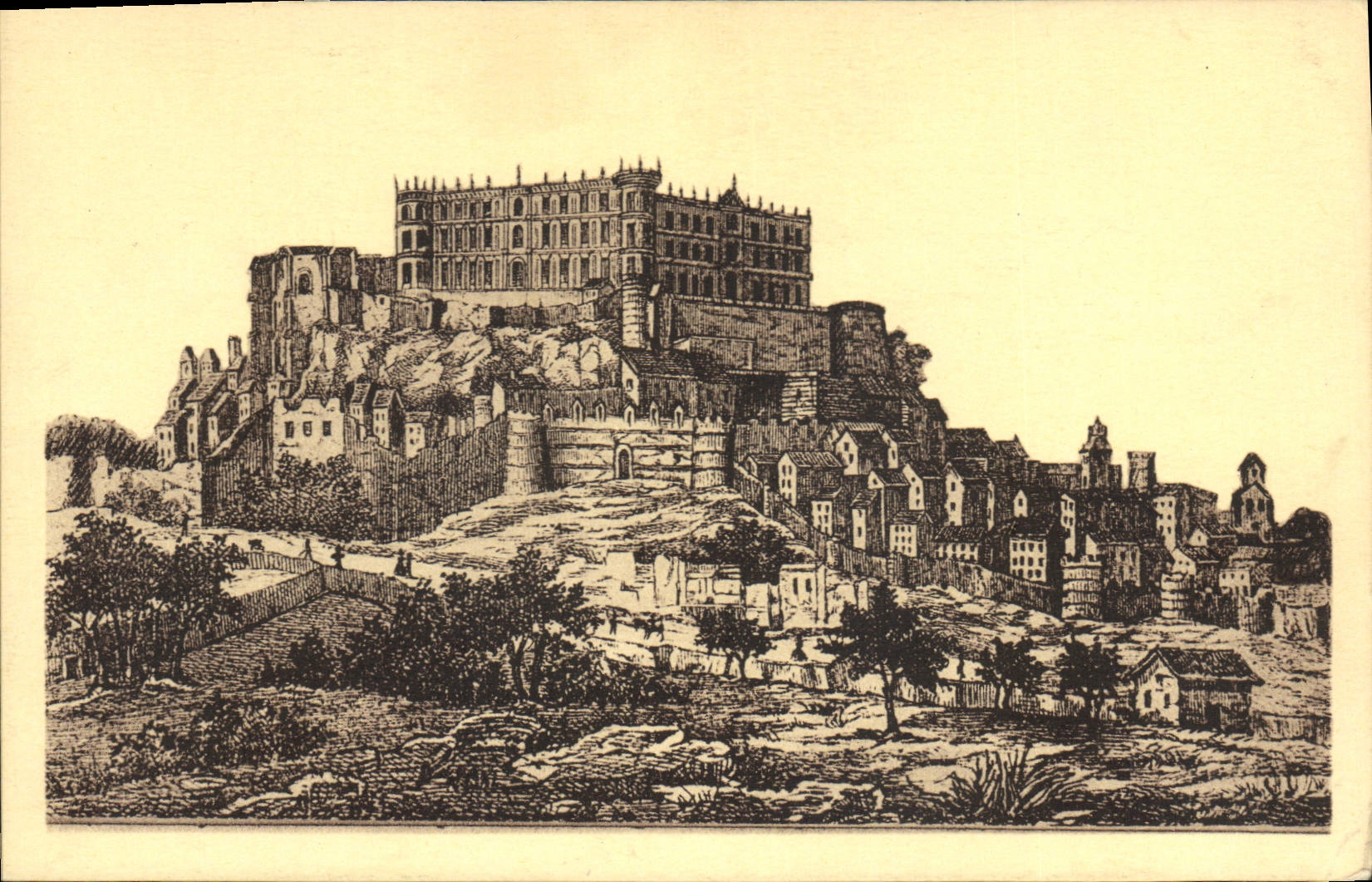 CPA La Drome Illustree Grignan le Chateau Jadis au temps de sa Splendeur