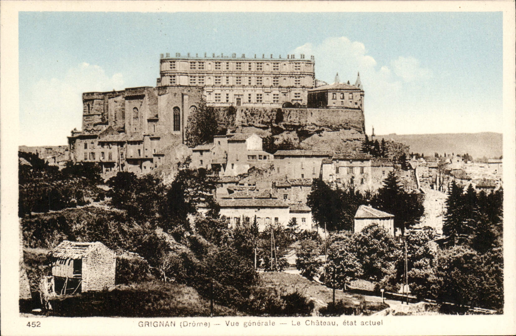 CPA Grignan Drome vue generale le chateau etat actuel 