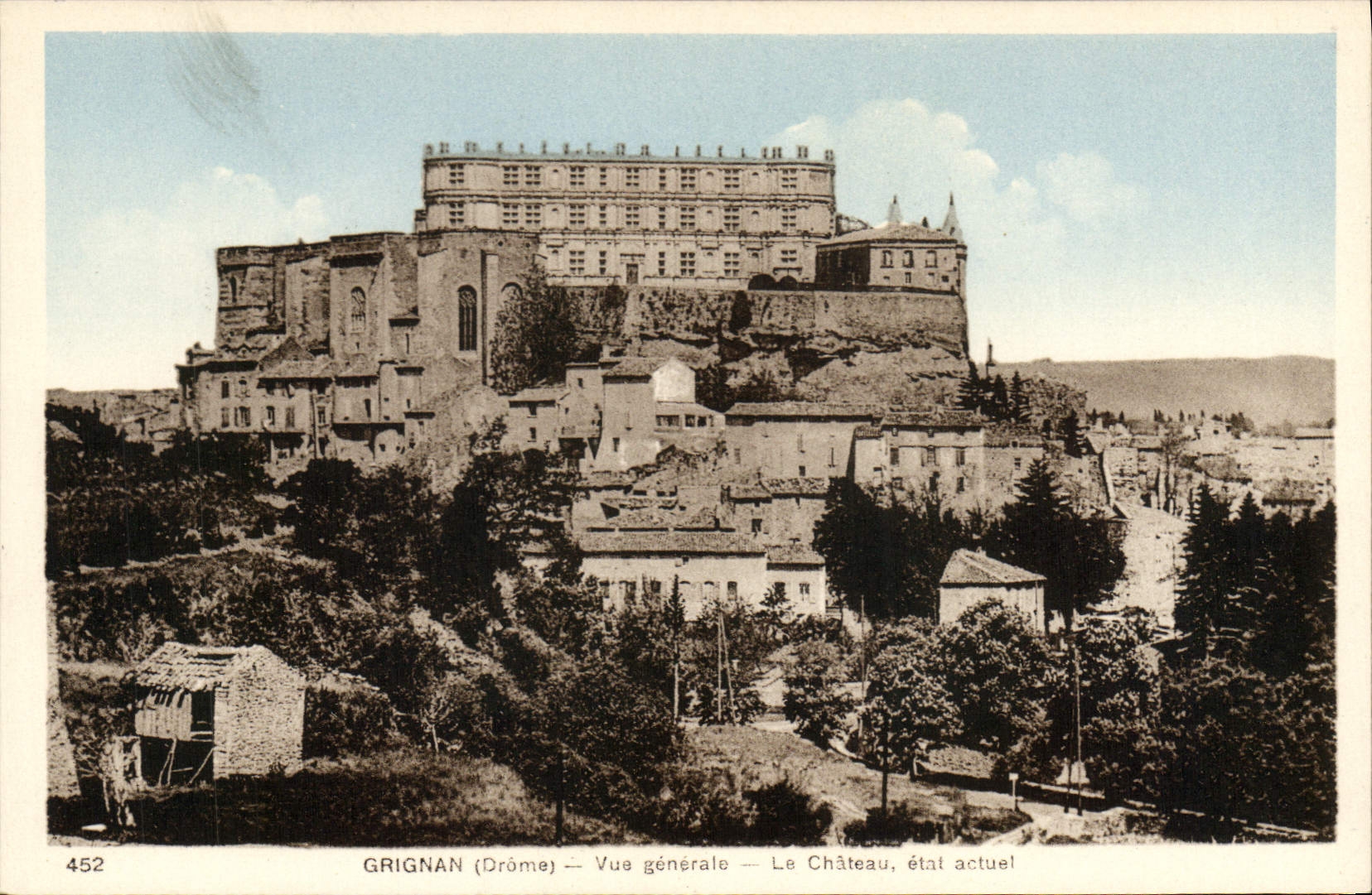 CPA Grignan Drome vue generale le chateau etat actuel 