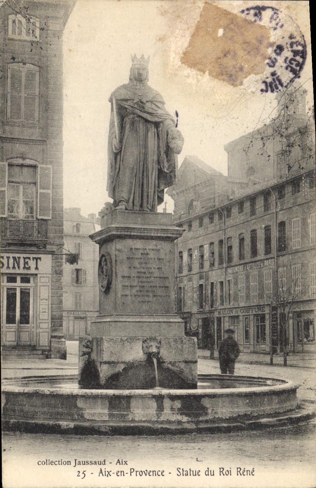 CPA Aix en Provence Statue du Roi Rene 