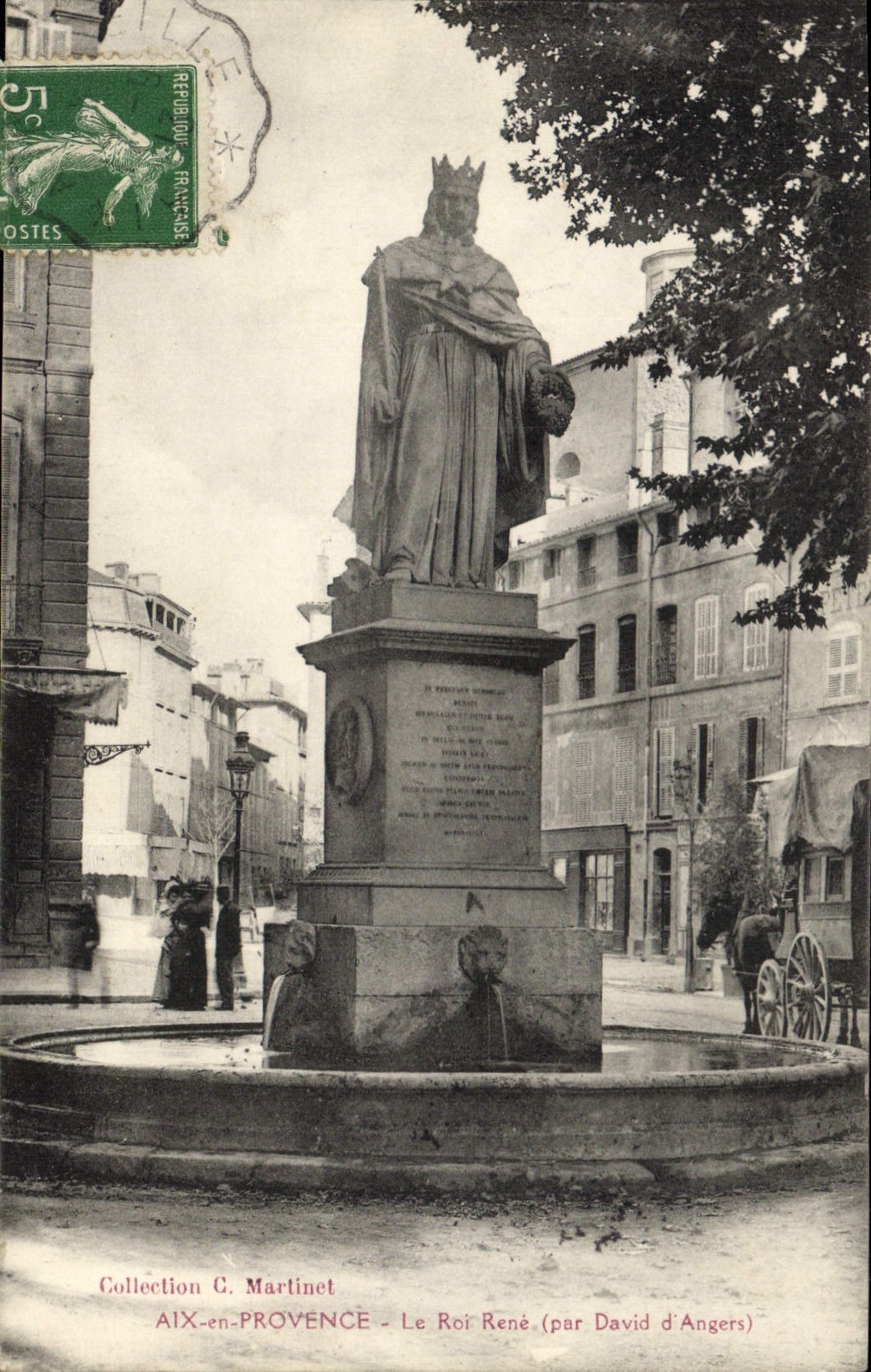 CPA Aix en Provence Statue du Roi Rene 