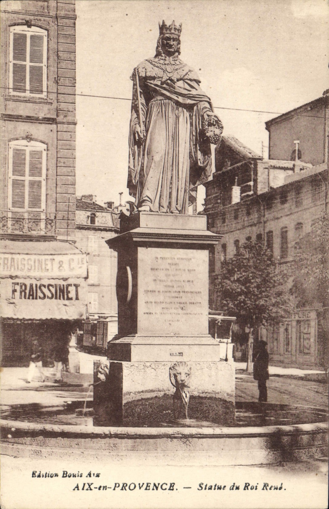 CPA Aix en Provence Statue du Roi Rene 
