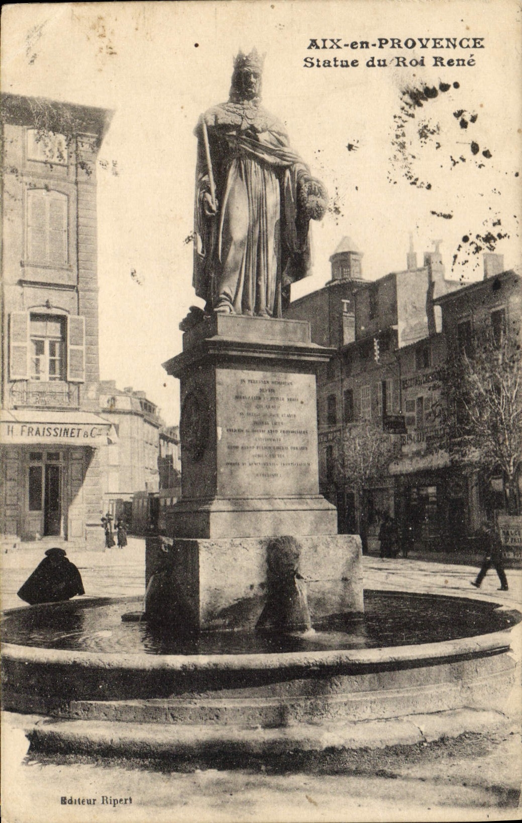 CPA Aix en Provence Statue du Roi Rene 