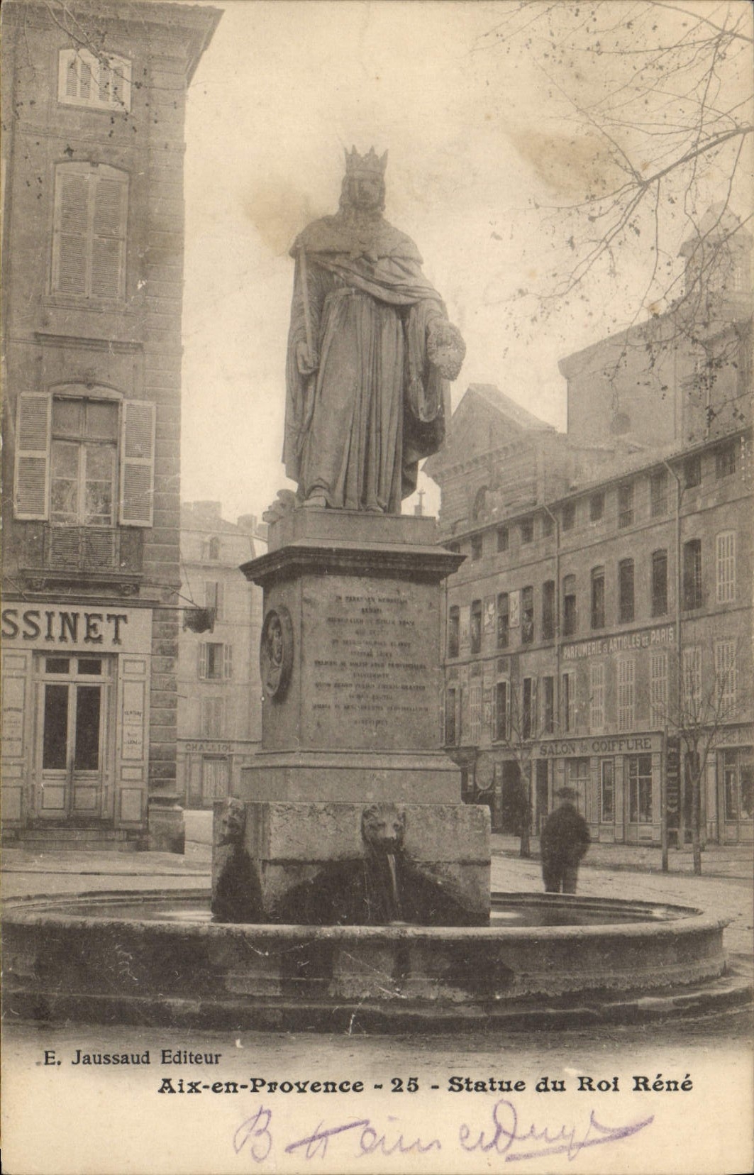 CPA Aix en Provence Statue du Roi Rene 