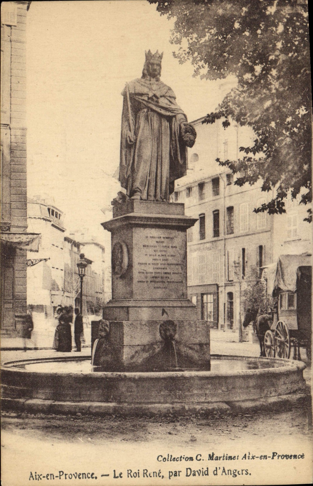 CPA Aix en Provence Statue du Roi Rene