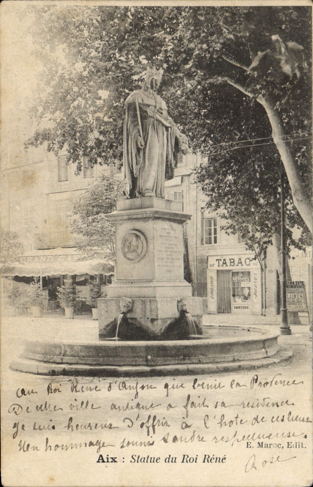 CPA Aix Statue du Roi Rene 