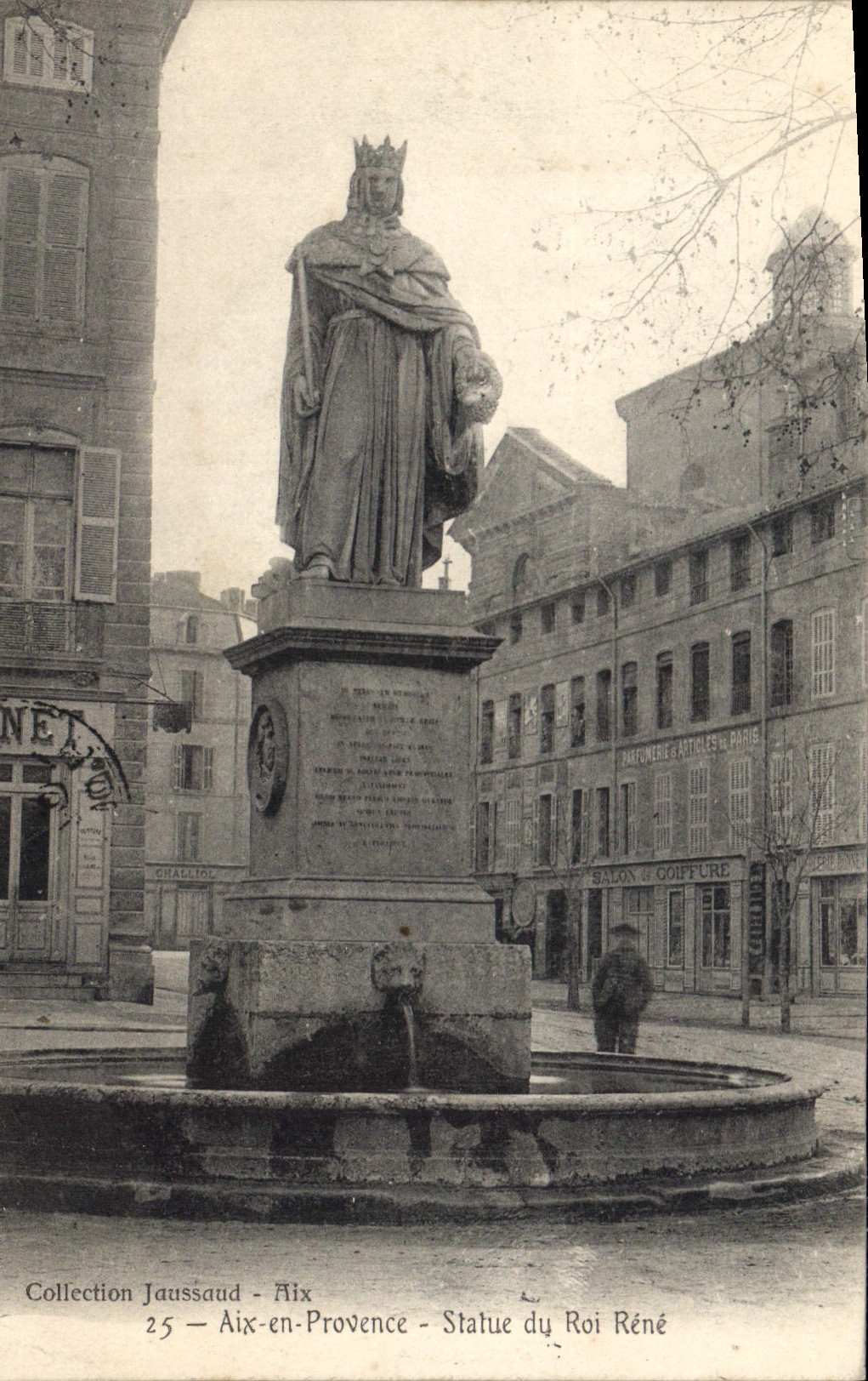 CPA Aix en Provence Statue du Roi Rene 