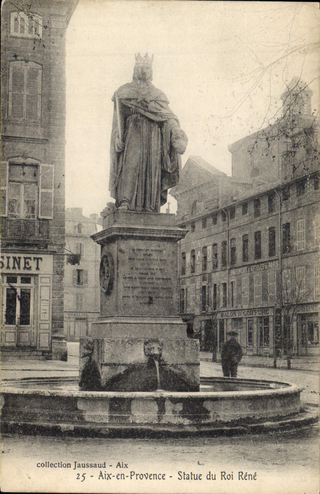 CPA Aix en Provence Statue du Roi Rene 