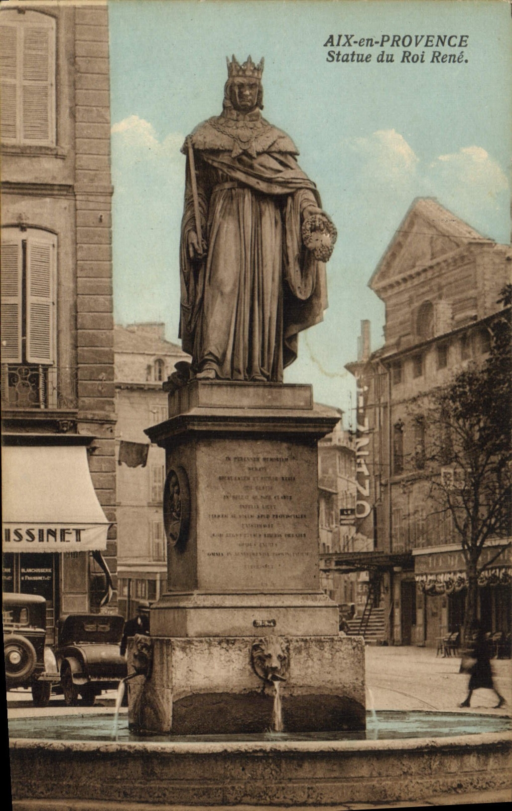 CPA Aix en Provence Statue du Roi Rene 
