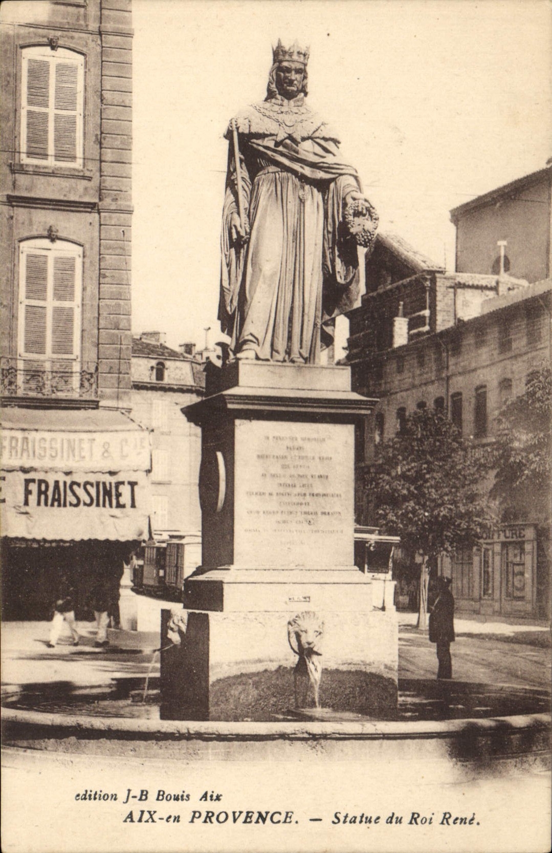 CPA Aix en Provence Statue du Roi Rene 