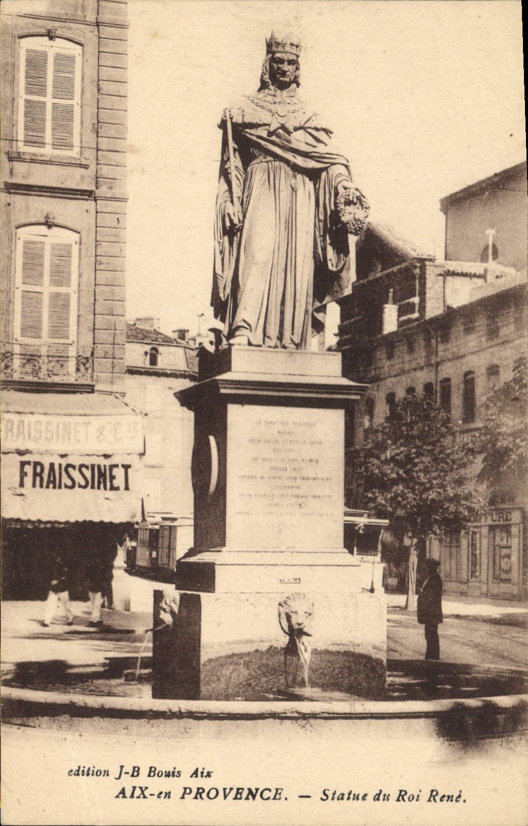 CPA Aix en Provence Statue du Roi Rene 