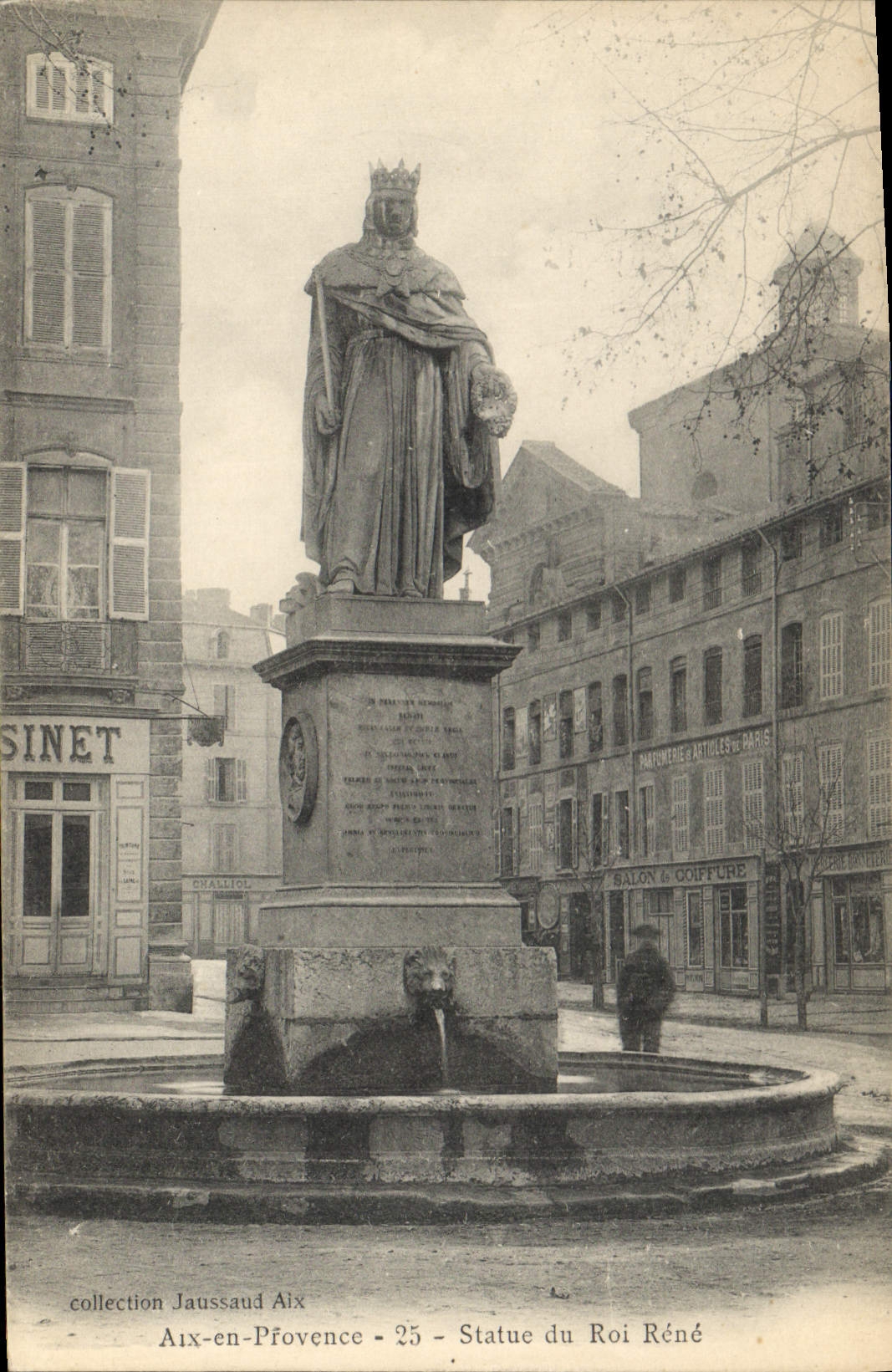 CPA Aix en Provence Statue du Roi Rene 
