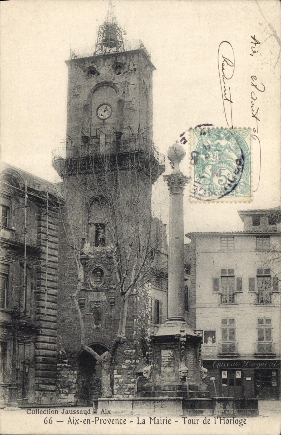 CPA Aix en Provence La Mairie Tour de l'Horloge 