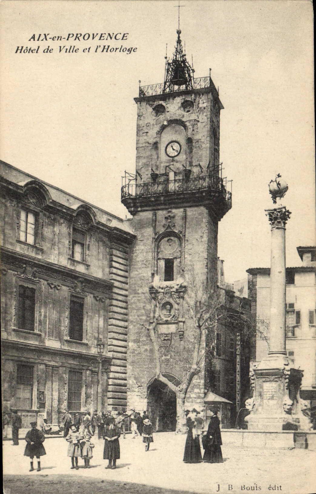 CPA Aix en Provence Hotel de Ville et l'Horloge 