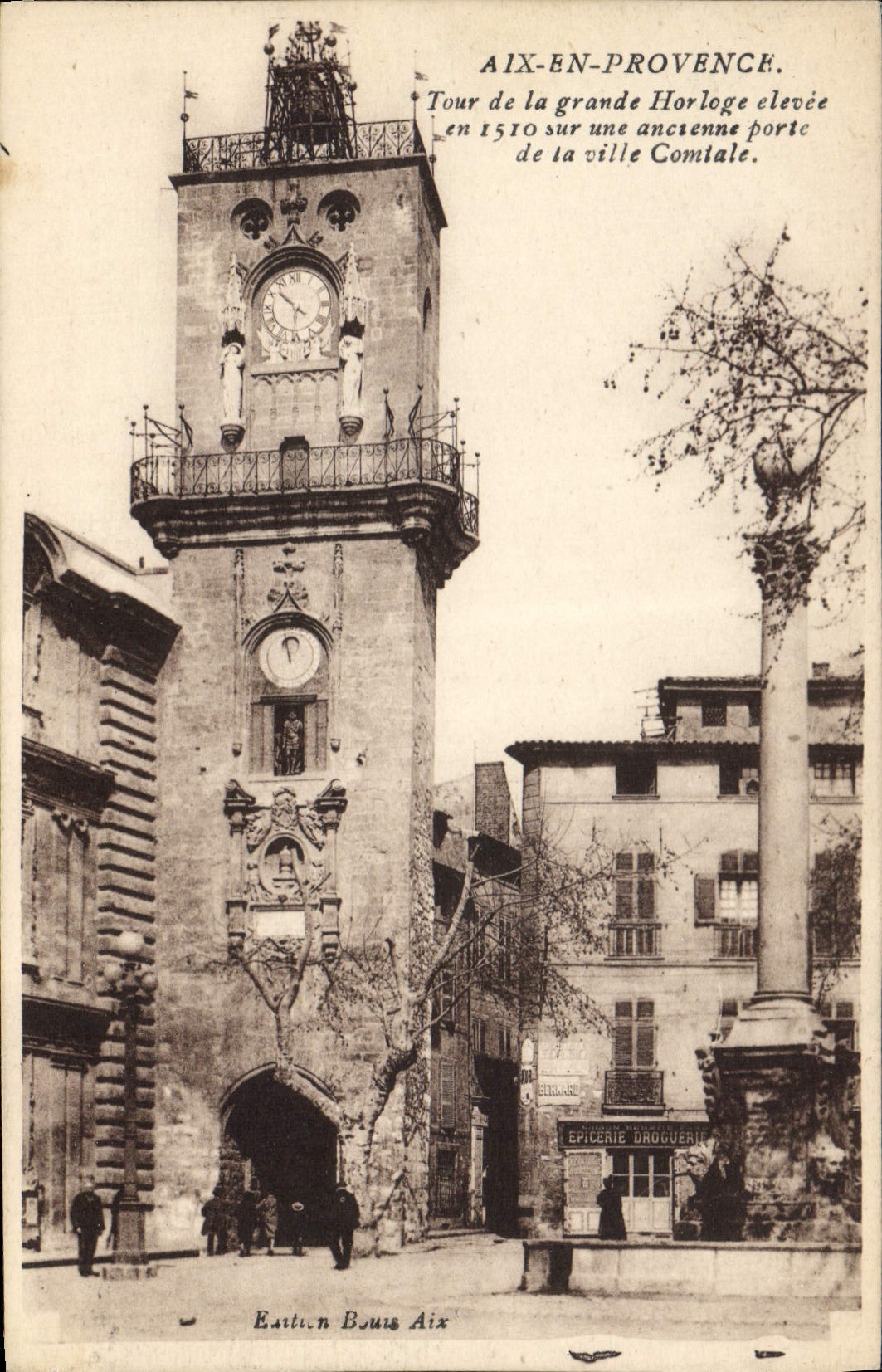 CPA Aix en Provence Tour de la grande Horloge clevre sur une ancienne porte de la ville Comtale 