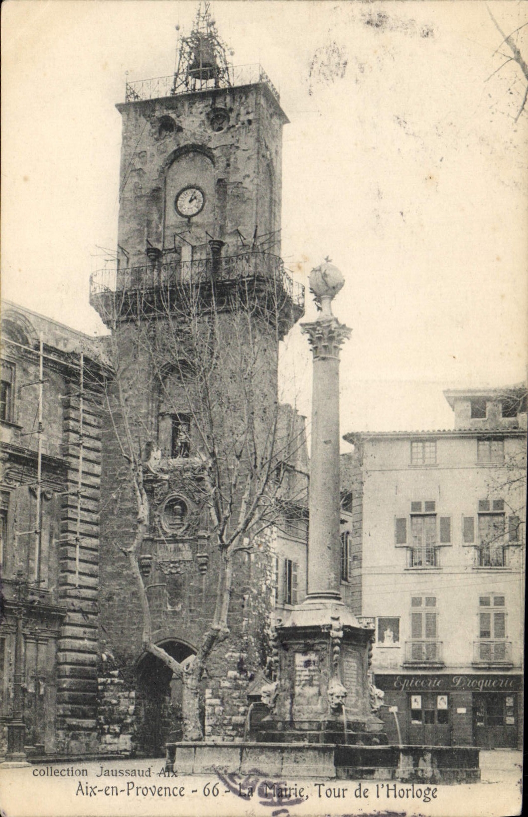 CPA Aix en Provence La Mairie Tour de l'Horloge 