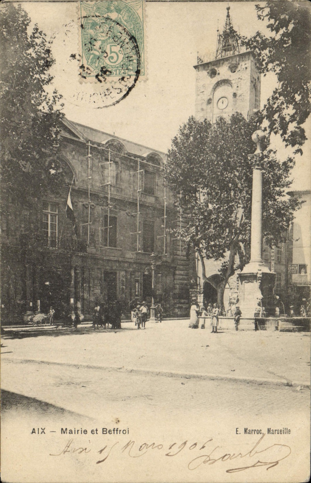 CPA Aix Mairie et Beffroi 