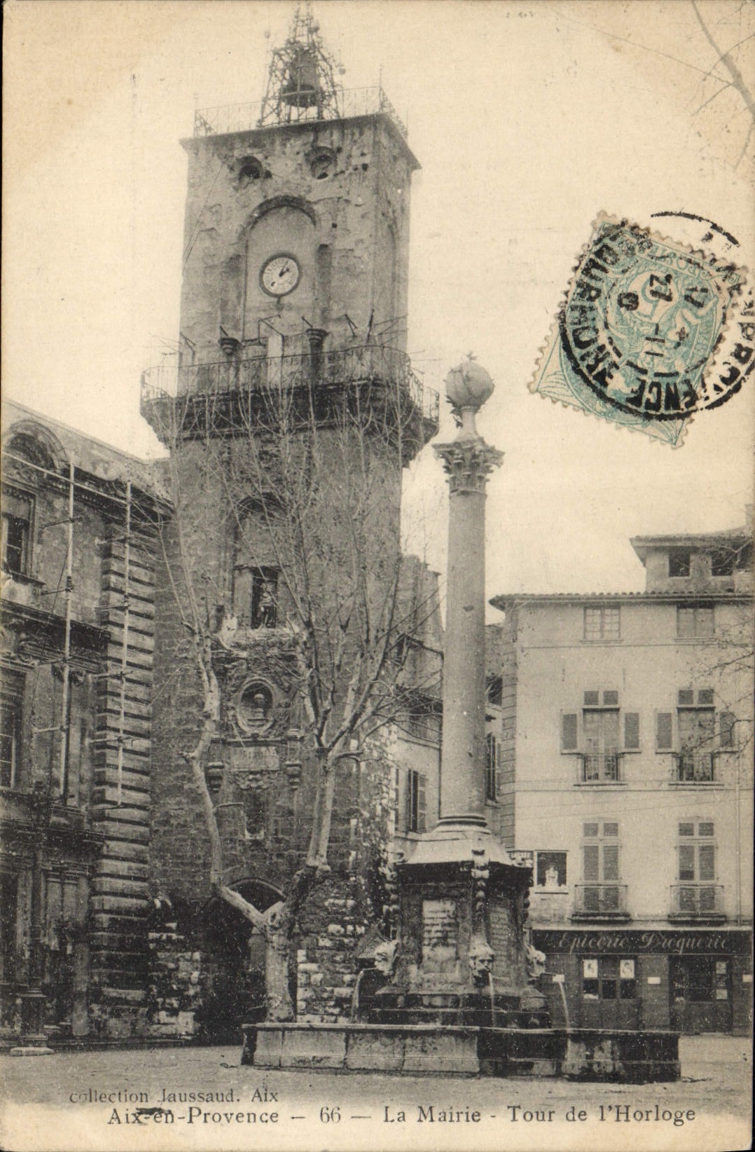CPA Aix en Provence La Mairie Tour de l'Horloge