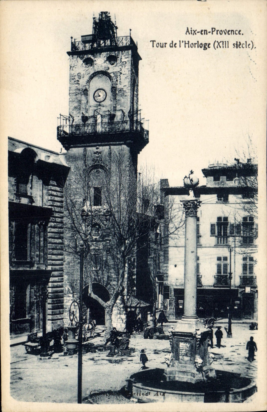 CPA Aix en Provence Tour de l'Horloge 
