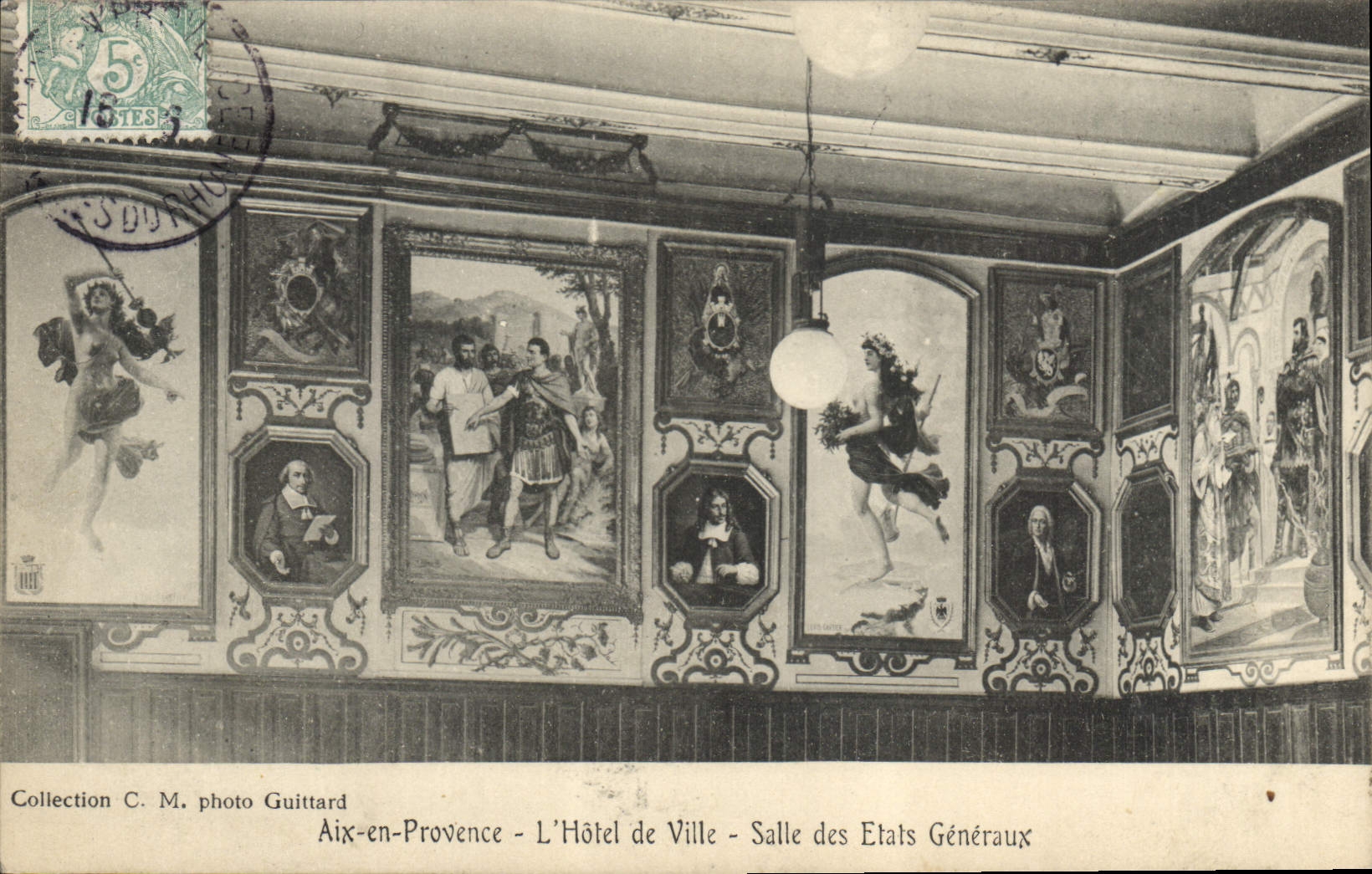 CPA Aix en Provence L'Hotel de Ville Salle des Etats Generaux 
